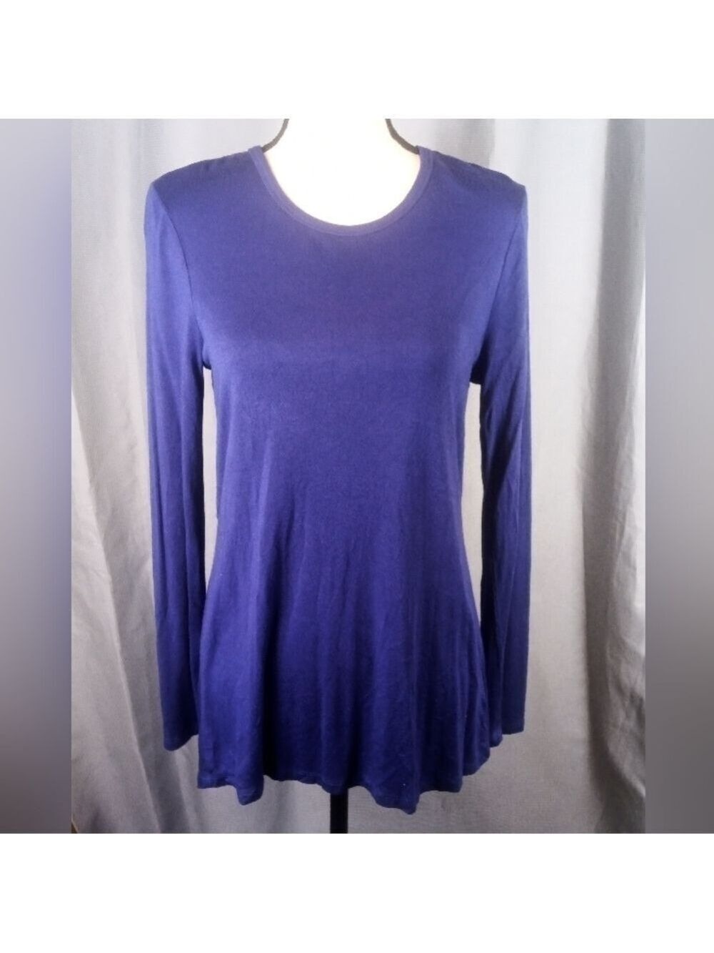 Black Swan long sleeve, open back top, blue, size S